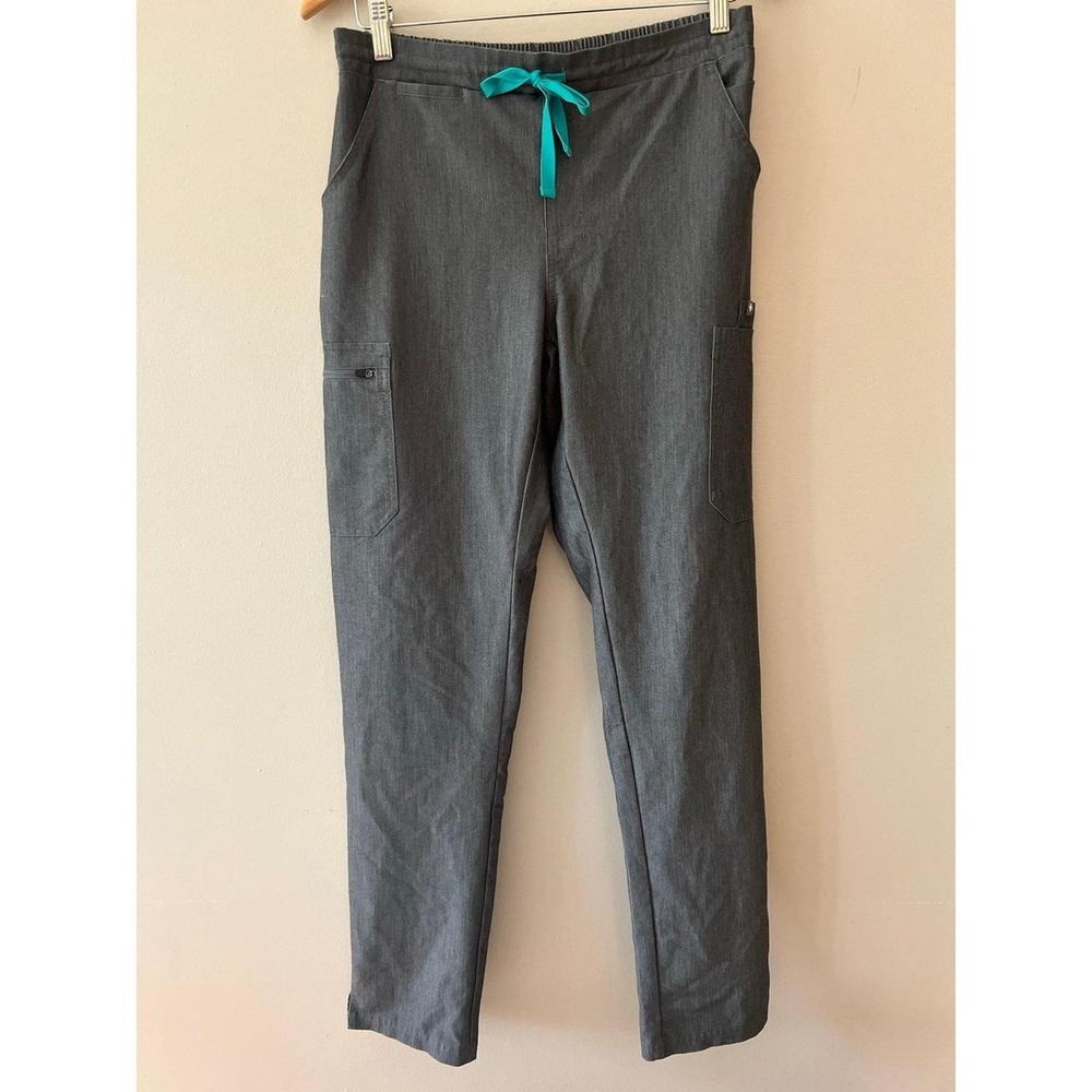 FIGS Yola Skinny High Rise Scrub Pants Graphite Small Tall